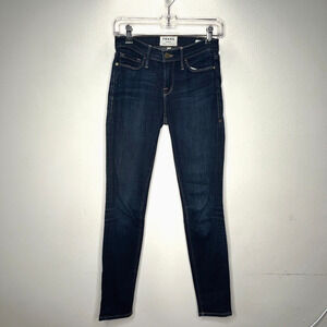 Frame Dark Blue Wash Le Skinny de Jeanne Queensway Denim Stretch Skinny Jean 26